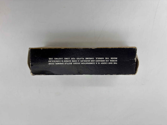 Vintage Irvinware Combination Bar Caddy, 1974 Irvinware Bar Caddy, Combination Jigger, Bottle Opener. Cork Screw, Ice Breaker and Muddler