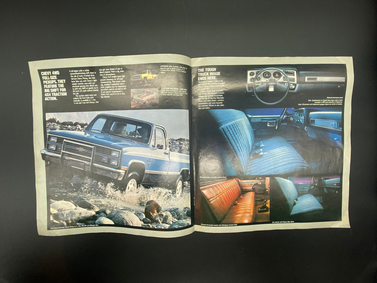 1984 Chevy Full-Sized Pickups Dealership Brochure, 1984 Chevy Pickups Sales Brochure, 1984 Chevy Silverado Pickups Brochure, Chevy Silverado