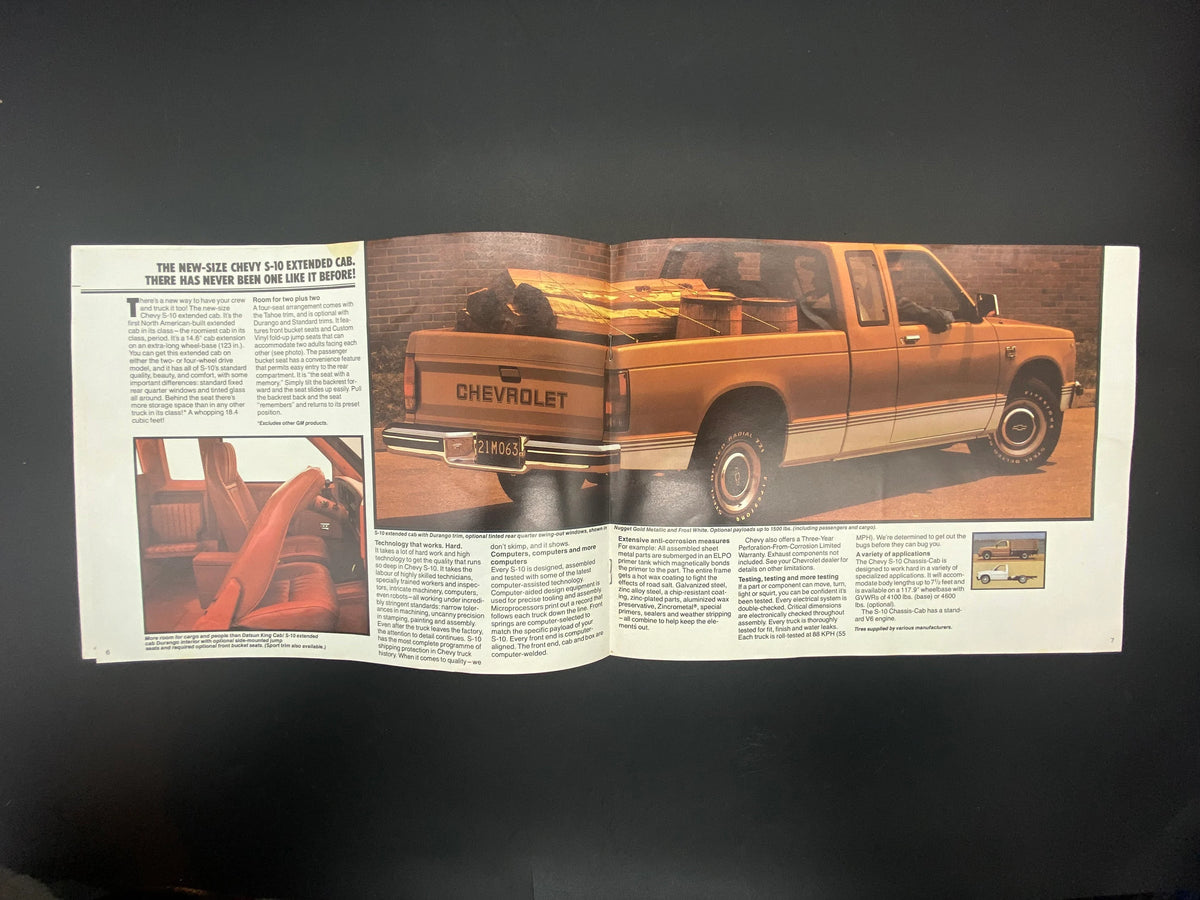 1983 Chevy S-10 Pickups Dealership Brochure, 1983 Chevy S-10 Pickups Sales Brochure, 1983 Chevy Truck 4x4 Extended Cab Brochure, Chevy Truck