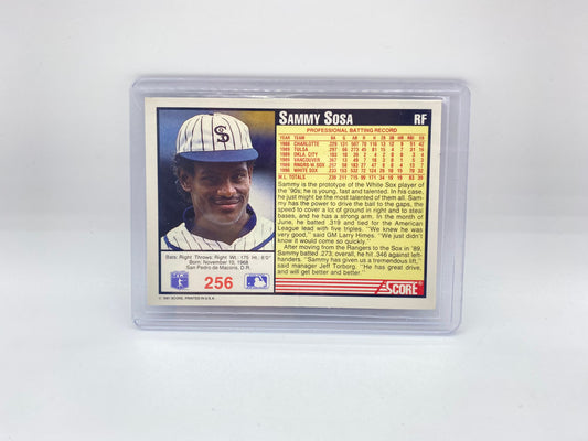 1991 Score Sammy Sosa Error Birthdate Rookie Card, Sammy Sosa Rookie Card Chicago White Sox, Vintage Sammy Sosa Rookie Error Card, Sosa Card
