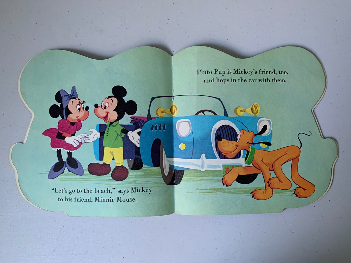 Vintage Walt Disneys Mickey Mouse Book, a Golden Super Shape Book, 1965 The Walt Disney Company, Mickey Mouse Book, Disney Book, kids book