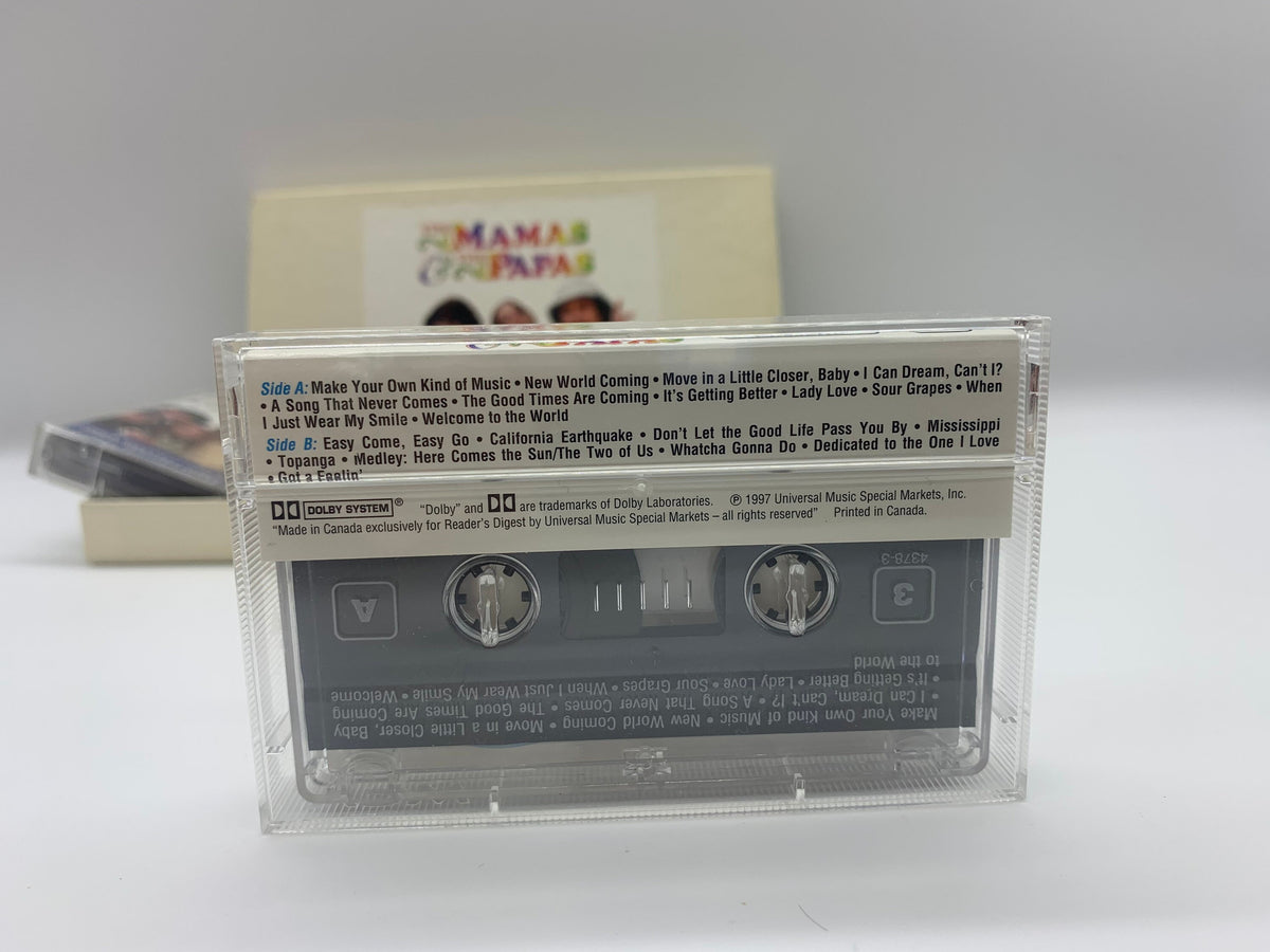 Vintage Readers Digest Music The Mamas and The Papas, 1997 The Mamas and The Papas Greatest Hits and First Performances, 3 Cassette Tapes