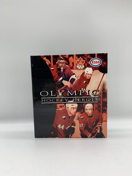 Vintage 1998 Olympic Hockey Heroes Binder, 1998 Nagano Olympic Winter Games Hockey, Esso 1998 Olympic Hockey Heroes Binder, 1998 CDN Hockey