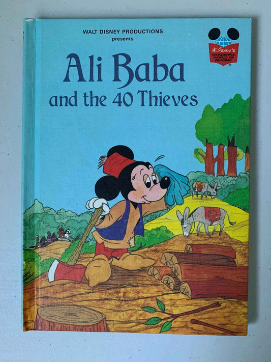 Vintage Ali Baba and the 40 Thieves, Disney’s Wonderful World of Reading, 1979 Walt Disney Book, Mickey Mouse as Ali Baba, Mickey Mouse book