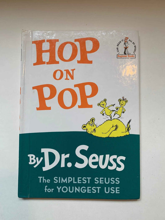 Vintage Hop on Pop by Dr Seuss, The Simplest Seuss for Youngest Use, Dr Seuss Book Club Edition, Kids Book, Dr Seuss Book, Vintage Dr Seuss