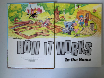 Vintage Walt Disneys How It Works in the Home, 1982 Walt Disney Productions Book, Vintage Disney Character How It Works Book, Disney Book