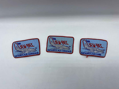 Air NEW BEC Bathurst NB Canada set 0f 3 Patches, Defunct Air New-Bec Bathurst Patch, Airline Patch, Vintage Air New-Bec Patch, Bathurst NB