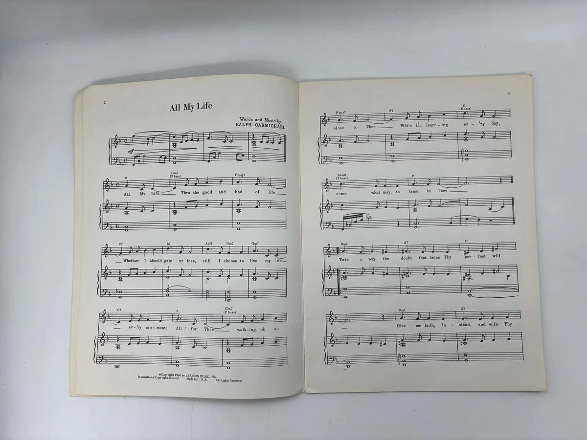 Richard Roberts My Father's Favorite Songs Voice Piano, Vocal Solos as Sung By Richard Roberts, 1969 Radio and Television Themes Sheet Music