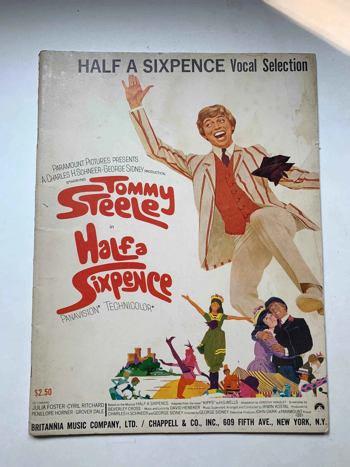 Half a Sixpence Vocal Selection, Paramount Pictures Presents Tommy Steele in Half a Sixpence Music and Lyrics by David Heneker, Movie Music