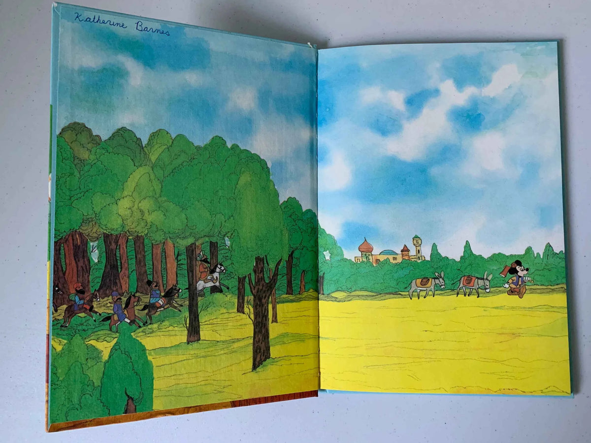 Vintage Ali Baba and the 40 Thieves, Disney’s Wonderful World of Reading, 1979 Walt Disney Book, Mickey Mouse as Ali Baba, Mickey Mouse book