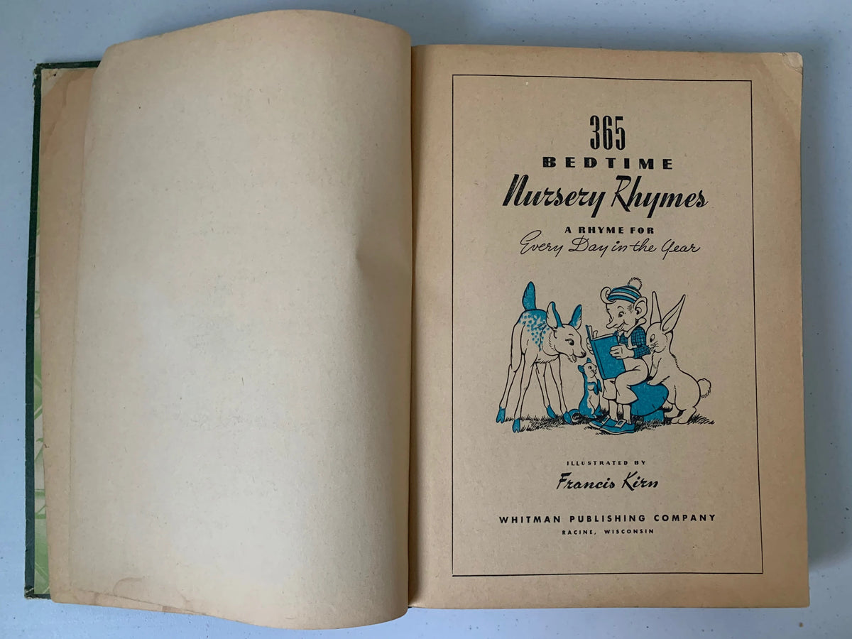Vintage 365 Bedtime Nursery Rhymes, 1946 Whitman Publishing Company, Kids Bedtime Stories, Vintage Bedtime Stories, Vintage Nursery Rhymes