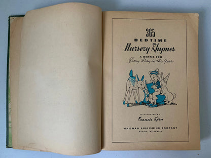 Vintage 365 Bedtime Nursery Rhymes, 1946 Whitman Publishing Company, Kids Bedtime Stories, Vintage Bedtime Stories, Vintage Nursery Rhymes
