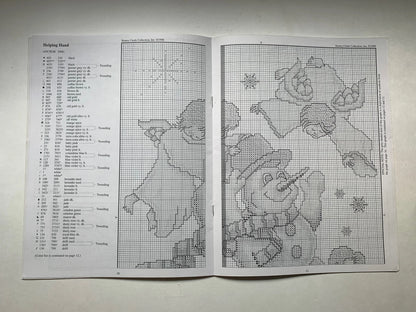 Stoney Creek Collection Cool Friends Cross Stitch Pattern Book, Book 211, Snowman Cross Stitch Patterns, Snowman Embroidery