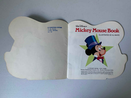 Vintage Walt Disneys Mickey Mouse Book, a Golden Super Shape Book, 1965 The Walt Disney Company, Mickey Mouse Book, Disney Book, kids book