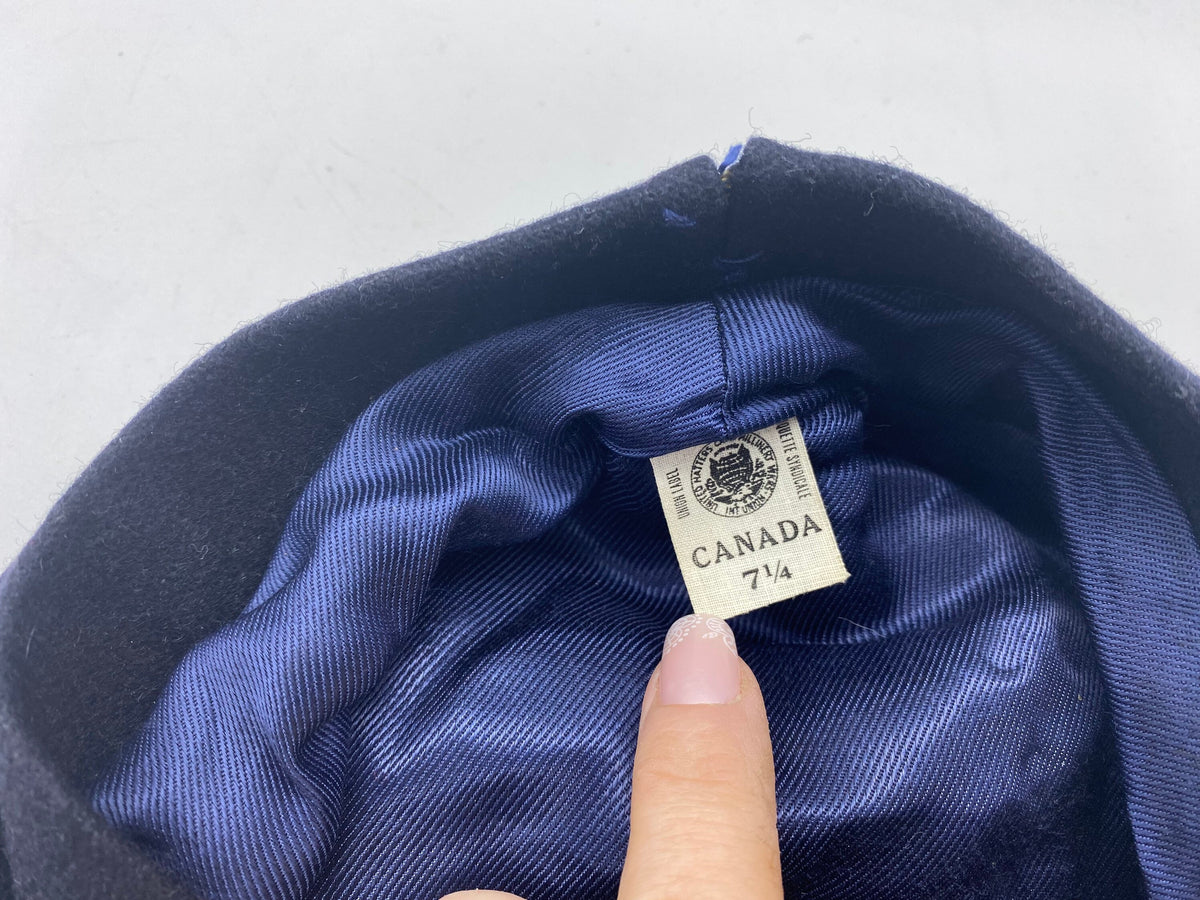 Vintage United Hatters Cap & Millinery WKRS Legion Blue Beret, Vintage Canadian Legion 4 Beret size 7 1/4, Vintage Legion Beret, Blue Beret