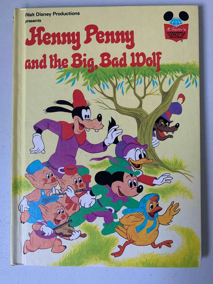 Vintage Henny Penny and the Big Bad Wolf, 1978 Walt Disney Book, Disney’s Wonderful World of Reading, First American Edition, Disney book