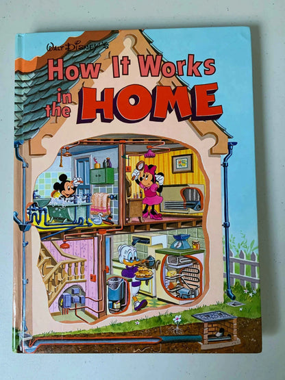 Vintage Walt Disneys How It Works in the Home, 1982 Walt Disney Productions Book, Vintage Disney Character How It Works Book, Disney Book