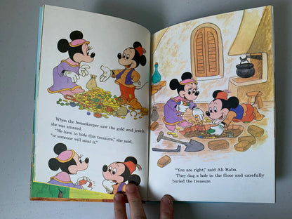 Vintage Ali Baba and the 40 Thieves, Disney’s Wonderful World of Reading, 1979 Walt Disney Book, Mickey Mouse as Ali Baba, Mickey Mouse book