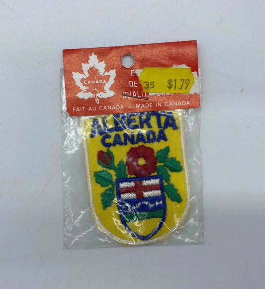 Vintage Alberta Canada Crest Patch, New Old Stock Alberta Canada Crest Patch, Alberta Canada Provincial Crest Patch, Alberta Canada Patch
