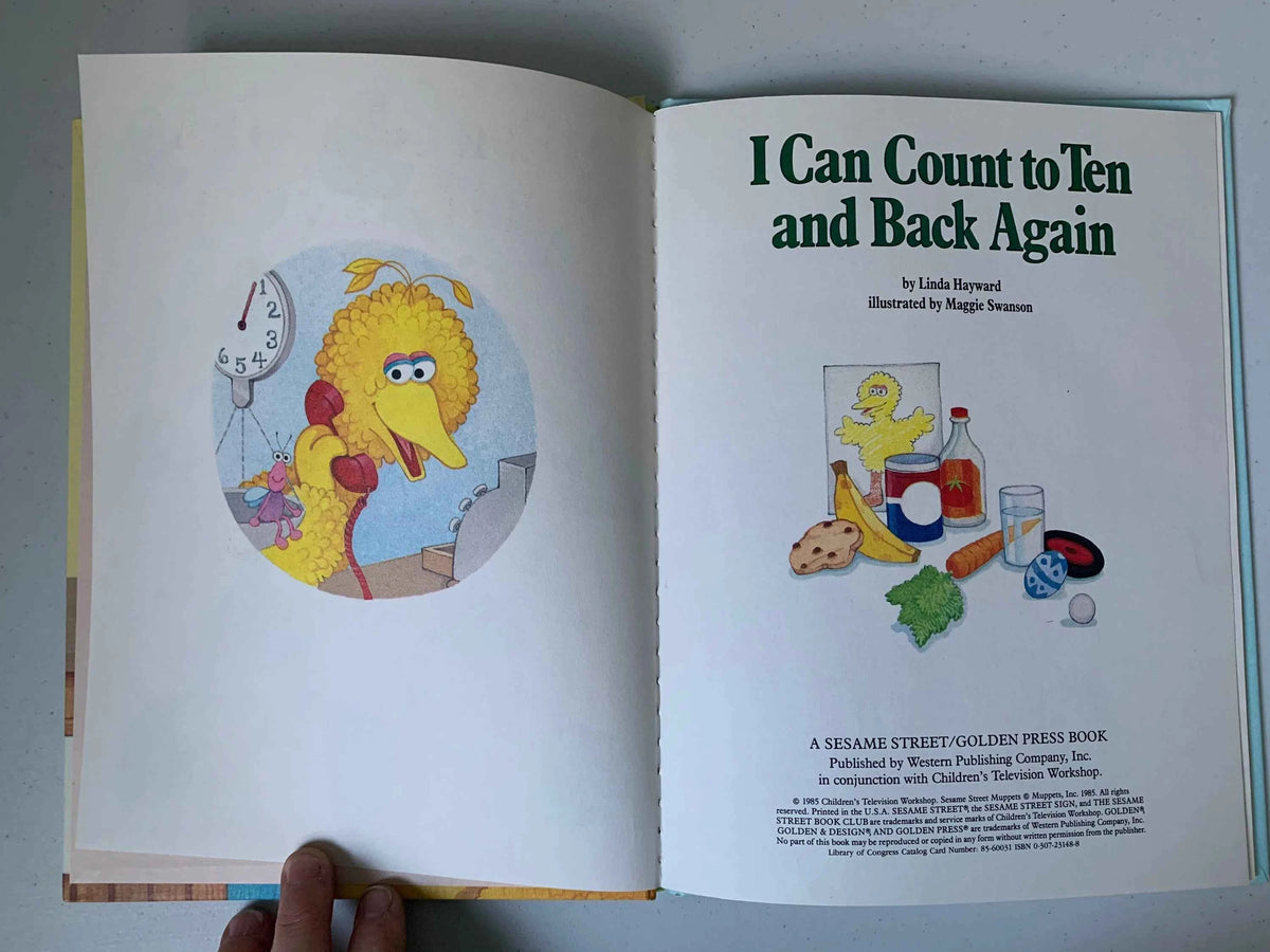 Vintage I Can Count to Ten and Back Again, Sesame Street Book Club, 1985 Sesame Street Muppets, Jim Hensons Sesame Street Muppets, Sesame St