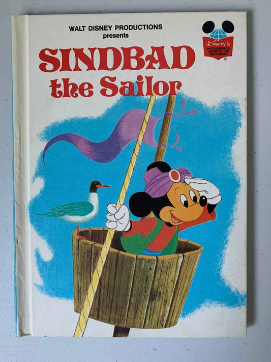 Vintage Walt Disney Sindbad the Sailor, 1978 Disney’s Wonderful World of Reading, Sindbad the Sailor, Walt Disney Productions, Mickey Mouse