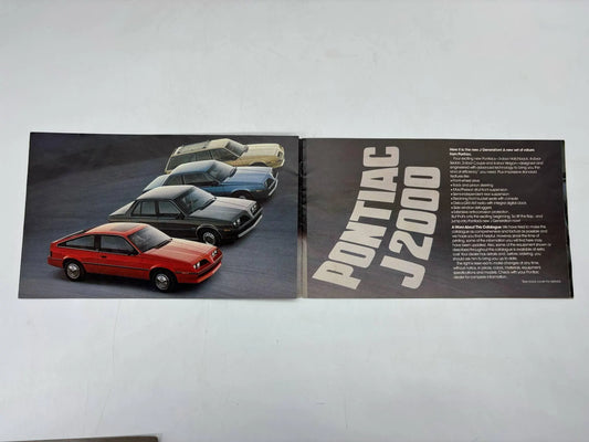1982 Pontiac J2000 Brochure, Pontiac 1982 J2000 Sales Brochure, J2000 Hatchback Brochure, 1982 Pontiac J2000 Coupe Brochure. J2000 Wagon