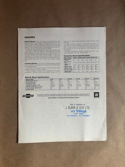 1973 Chevrolet Trucks 90 Series Brochure Conventional and Titan Models, 1973 Chevy Trucks 90 Series Brochure, Detroit Diesel Chevy Trucks