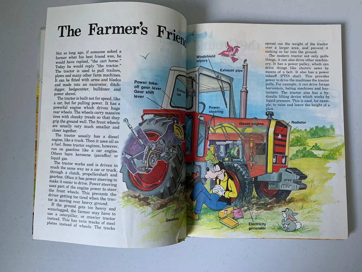 Vintage Walt Disneys How It Works in the Country, 1982 Walt Disney Productions Book, Vintage Disney How it Works Book, Vintage Disney Book