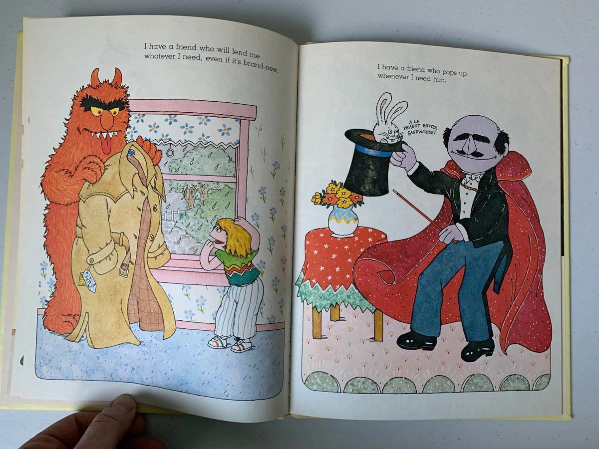 Sesame Street I Have A Friend, Michaela Muntean, Jim Henson’s Sesame Street Muppets, 1981 Golden Press Book, Kids Book, Sesame Street Book
