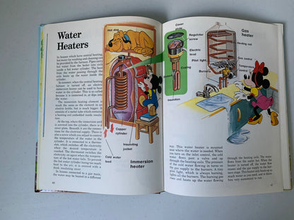 Vintage Walt Disneys How It Works in the Home, 1982 Walt Disney Productions Book, Vintage Disney Character How It Works Book, Disney Book