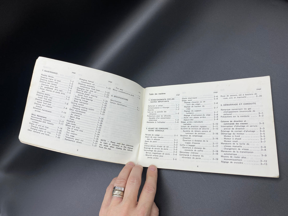 1982 Mazda 626 Owners Manual, Vintage 1982 Mazda 626 Owner’s Manual, 82 Mazda 626 Conduite et Entretien, Toyo Kogyo Co Ltd, Mazda 626 Manual