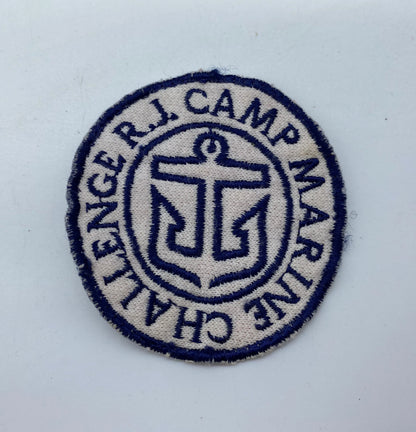 Vintage RJ Camp Marine Challenge Patch, Camp Marine Challenge Patch, R.J. Camp Marine Challenge Patch, White & Blue Marine Patch, Marines