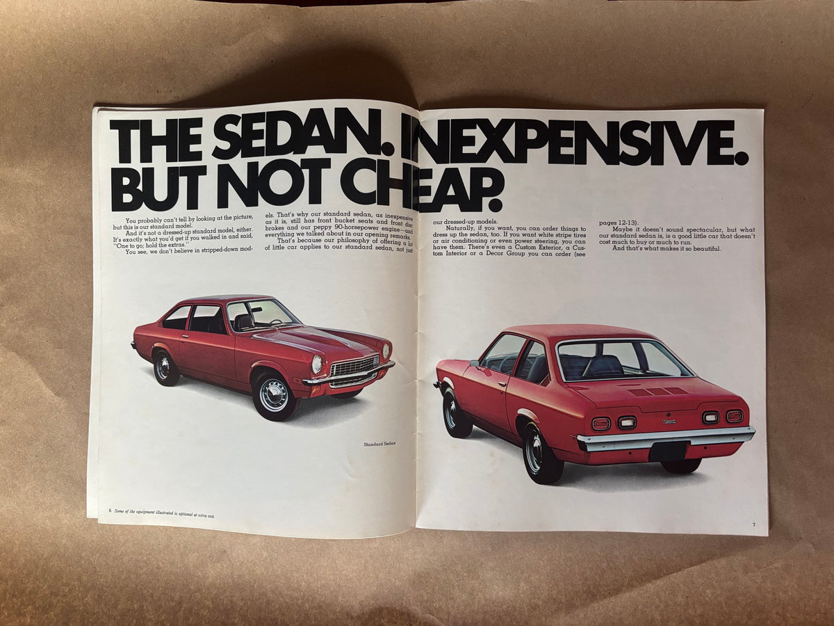 Chevy’s New Little Car is Open For Business 1971 Vega Brochure,General Motors Dealership Brochure, 1971 Chevy Vega Dealership Sales Brochure