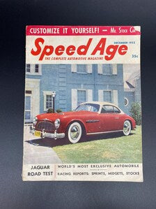 Speed Age December 1952 Vol. 6 No. 8, Speed Age The Complete Automotive Magazine December 1952, Speed Age Cover Italmeccanica December 1952