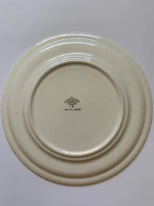 Vintage Dancing Couple Plate, The Harker Pottery Co, Made in USA, Edged 22kt Gold Swirled Plate, Marker Pottery Plate, Vintage Gold Plate