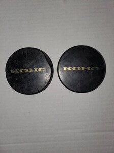 Vintage Koho Hockey Pucks, Made in Czechoslovakia Hockey Pucks, Vintage Koho Hockey, Vintage Hockey Pucks, 1970s Hockey Pucks, Hockey Pucks