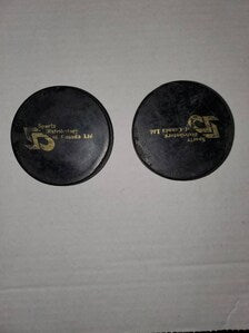 Vintage Koho Hockey Pucks, Made in Czechoslovakia Hockey Pucks, Vintage Koho Hockey, Vintage Hockey Pucks, 1970s Hockey Pucks, Hockey Pucks
