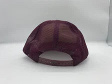 Lummus Fort McMurray L C Finer Trucker Hat, Vintage L C Finer Fort McMurray Mesh SnapBack Trucker Hat, Burgundy Lummus Trucker Hat, Mesh Hat