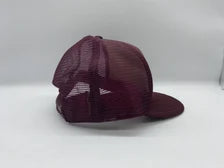Lummus Fort McMurray L C Finer Trucker Hat, Vintage L C Finer Fort McMurray Mesh SnapBack Trucker Hat, Burgundy Lummus Trucker Hat, Mesh Hat
