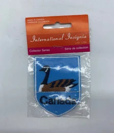 Vintage Canada Crest Patch, New Old Stock Canada Goose Canada Crest Patch, Blue Canada, International Insignia Collector Series Canada Crest