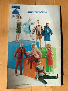 Vintage Patons Beehive Just For Dolls Pattern Book, Knit Dolls Clothing Pattern, Knit Barbie Clothing Pattern, Patons Beehive Doll Clothes