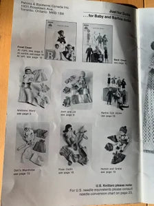 Vintage Patons Beehive Just For Dolls Pattern Book, Knit Dolls Clothing Pattern, Knit Barbie Clothing Pattern, Patons Beehive Doll Clothes