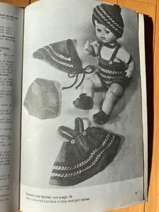 Vintage Patons Beehive Just For Dolls Pattern Book, Knit Dolls Clothing Pattern, Knit Barbie Clothing Pattern, Patons Beehive Doll Clothes