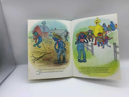 Sesame Street Down on the Farm with Grover 1980, Jim Hensons Sesame Street Muppets Book, CTW Book, Vintage Sesame Street Grover Farm  Book