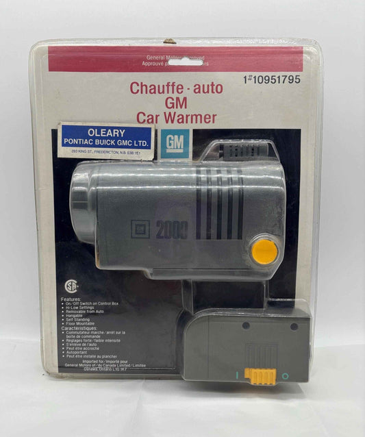 GM 2000 Car Warmer New Old Stock, Chauffe-auto GM OLeary Pontiac Buick GM Ltd Nos car warmer, Vintage Gm Car Warmer 1#10951795 New Old Stock
