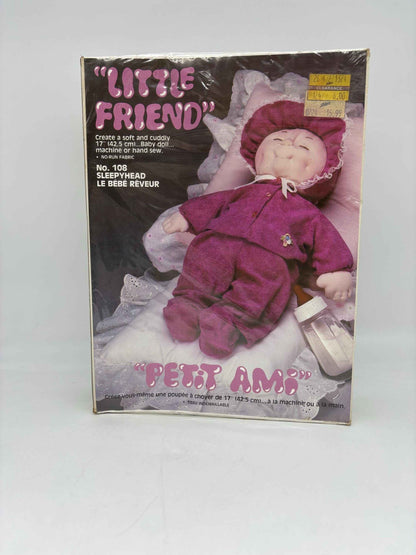 Little Friend No. 108 Sleepyhead Create a soft and cuddly 17” Baby Doll Machine or hand sew, New Old Stock Little Friend No 108 Sleepyhead