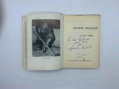Vintage Rocket Richard by Andy O’Brien 1962, Signed by Author & Maurice Richard, Rare Signed Rocket Richard Book, Montreal Canadiens Book
