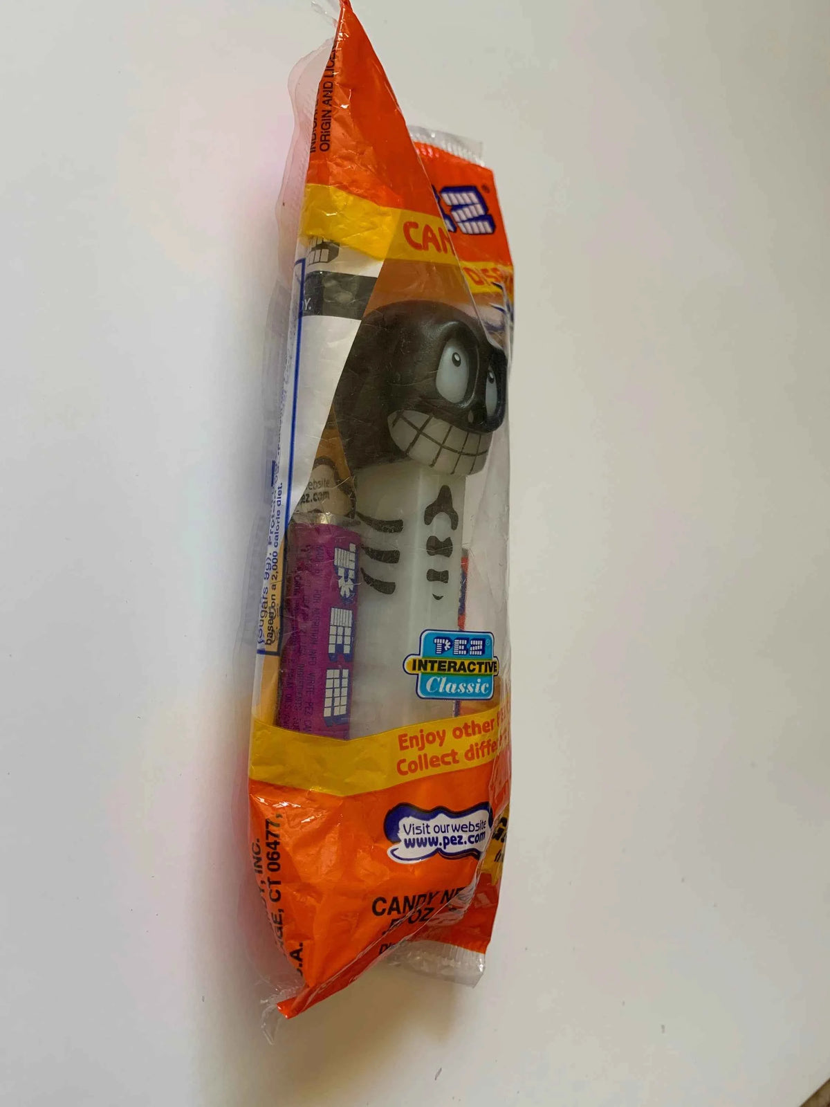 Vintage PEZ Skeleton Glow in the Dark Candy Dispenser, PEZ Skeleton, Skeleton Candy Dispenser, Halloween PEZ, Skeleton Pez, Halloween Candy