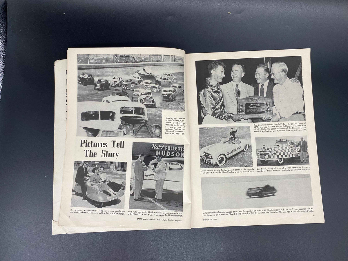 Speed Age November 1952 Vol. 6 No. 7, Speed Age The Complete Automotive Magazine November 1952, Speed Age Cover 252MPH Hot Rod November 1952