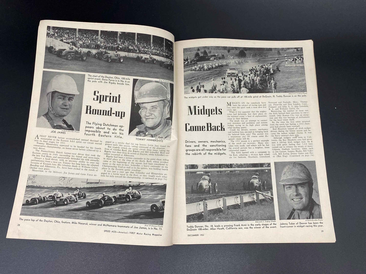 Speed Age December 1952 Vol. 6 No. 8, Speed Age The Complete Automotive Magazine December 1952, Speed Age Cover Italmeccanica December 1952